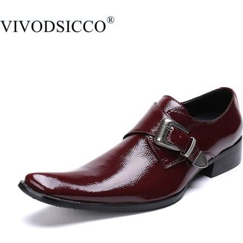 VIVODSICCO Fashion Men Leather Shoes Men Casual Shoes Oxford For Men Dress Shoes Formal Shoes Business Wedding Plus Size 38-48