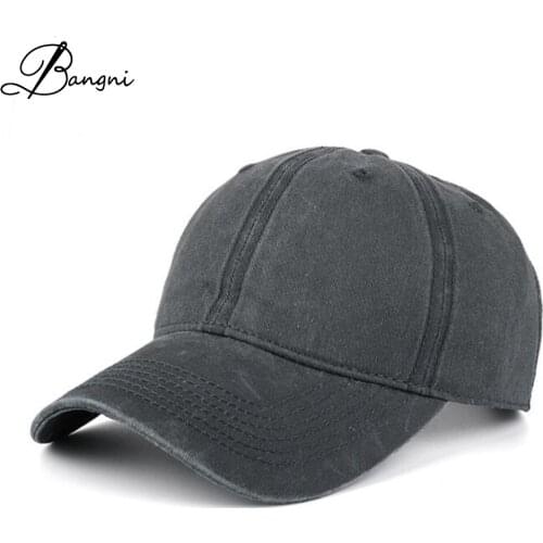High quality Washed Cotton Adjustable Solid Color Baseball Cap Unisex Couple Cap Fashion Leisure Casual Hip Hop Hat Snapback Cap