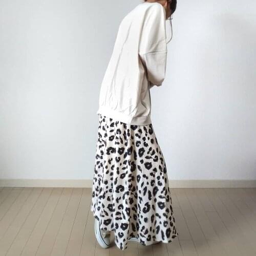 Korean Women Two Piece Set Autumn Long Sleeve Hoodie Top Leopard Print Skirt Sweet Female Casual Winter Tracksuit 2 Pc Outfit