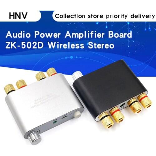 ZK-502D Bluetooth 5.0 Wireless Stereo Audio Power Amplifier Board TPA3116 50WX2 Car AMP Amplificador Home Theater AUX USB Player