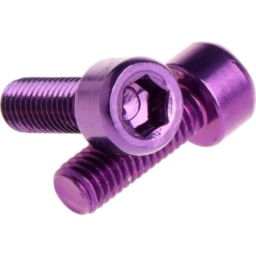 1 Pair Bike Water Bottle Cage Bolts M5 Aluminium Alloy Hex Socket Tapping Screws