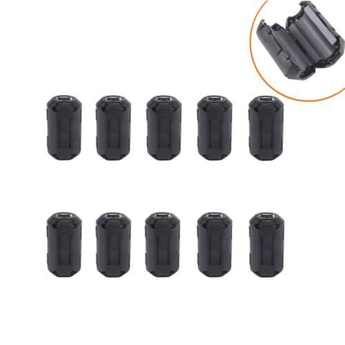 2 Pcs 5mm Cable Cord Clip On EMI RFI Noise Ferrite Core Filter Black