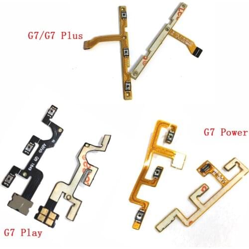 10pcs For Motorola Moto G7 G7 Plus G7 Power G7 Play Power On Off Volume Switch Side Button Key Flex Cable Replacement Parts