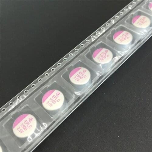 100pcs 1500uF 2.5V 10x10mm EPLC 2.5V1500uF SMD Solid capacitor EPLC0E152MJ09 Japan Good Quality