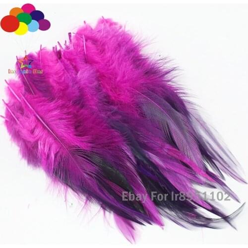 100pcs/lot snow Rose red Rooster saddle Hackle Feathers 4-6'' inch10-15cm craft feathers Hair extension feather