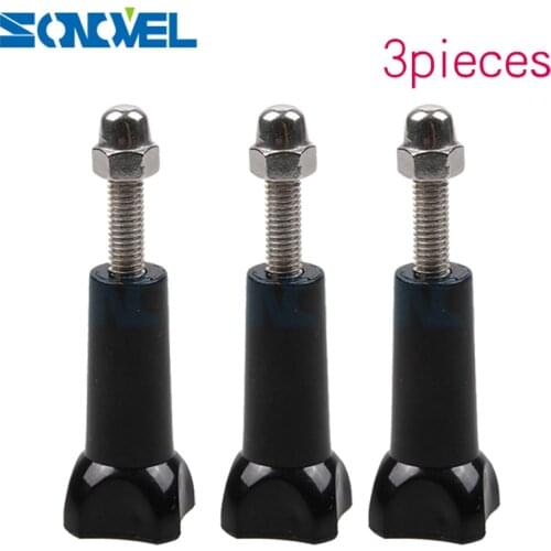 3pcs Standard Long Screw with Nut for Gopro Sj4000 Sj5000 Sj7000 go pro Hero 5 4 3+ Xiaomi Yi Action Camera