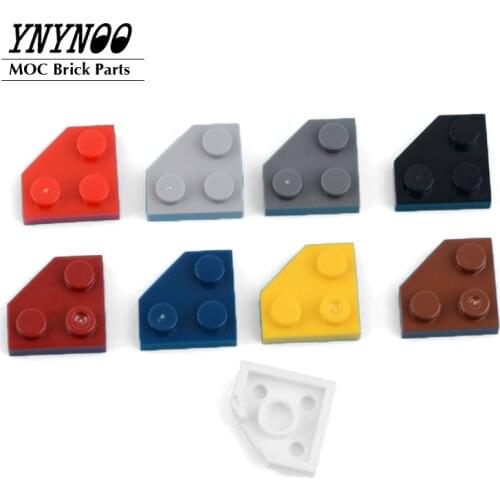 30Pcs/lot Plates Angled Series 26601 Wedge Plate 2 x 2 Cut Corner MOC Building Blocks Bricks DIY Educational Toys Children Gifts