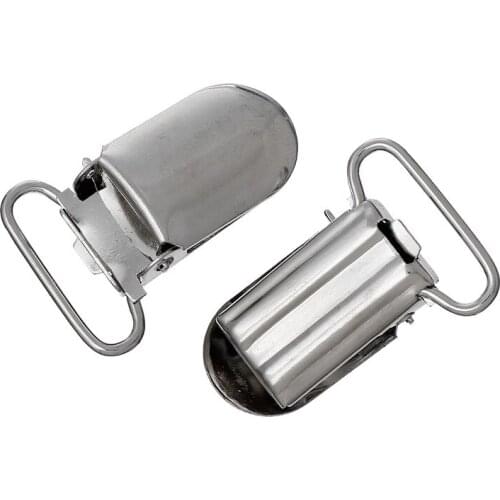 5Pcs Monochrome Baby Pacifier Clips Solid Color Holders Cute Infant Soother Buckle Clasps Holders Accessories Diy Tool