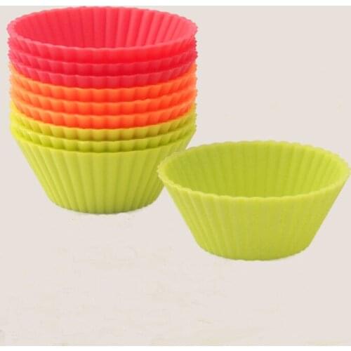 6pcs Cupcake Liners Mold Muffin Round Silicone Cup Cake Tool Bakeware Baking Pastry Tools Kitchen Gadgets