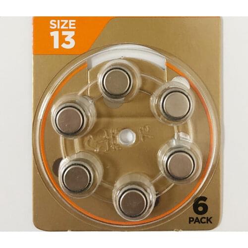 60PCS/LOT Zinc Air Hearing Aid Batteries 13A A13 13A 13 P13 PR48 Battery A13 for Hearing aids