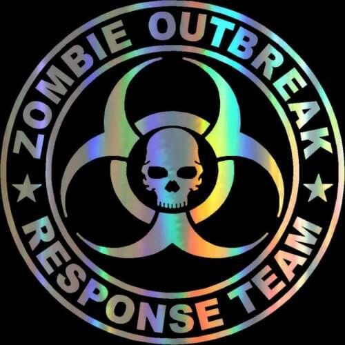 Car Sticker 3D 16CM*16CM Zombie Outbreak Response Team Decal Apocalypse Hunter Funny Decal Motorcycle Door Stickers Car Styling