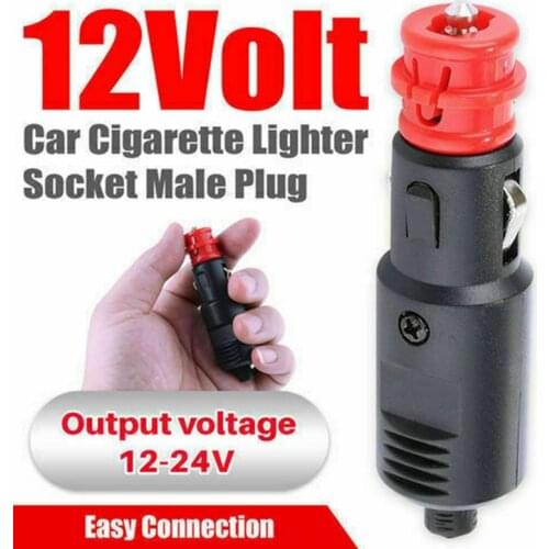 12V-24V Car Cigarette Lighter Power Plug Connection Cigaret Socket Adaptor Converter 5A For Auto Accessories Easy To Install