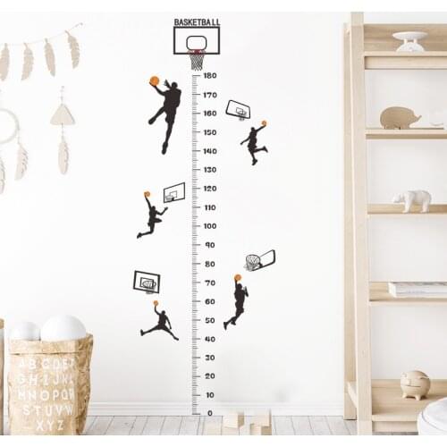 Basketball height wall stickers kids boy room living room background decoration bedroom for home decor sports stickers wallpaper