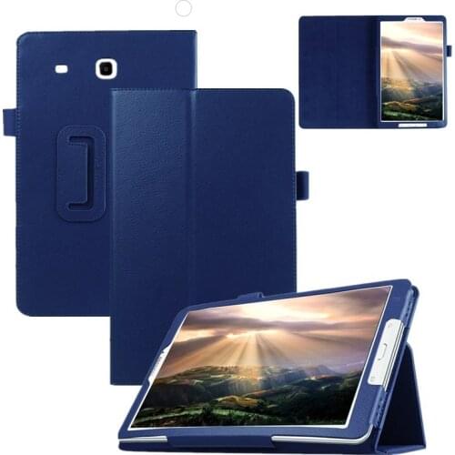 Tablet Case For Samsung Galaxy Tab E 9.6" T560 SM-T561 Flip Stand Litchi Pattern PU Leather Cover Protective Shell For SM-T565