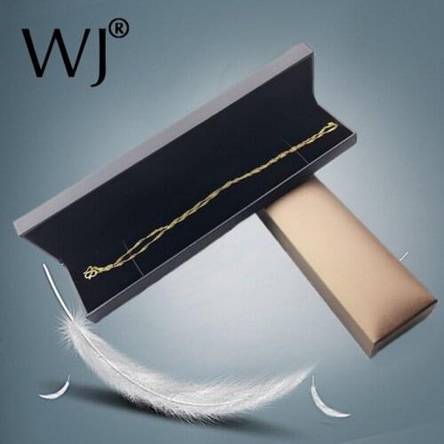 Brown / Black Leatherette Jewellery Presentation Box Gift for Wedding Engagement Necklace Pendant Chain Storage Organizer Case