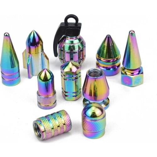 4pcs Schrader Valve Bicycle Valve Cap Bike Gas Nozzle Aluminum alloy Cover Car Motorcycle Bike Dust Cover MTB Bike Accessories