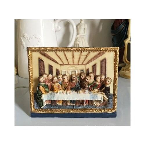 Leonardo Da Vincis Last Supper luminous reliefs Catholic ornaments gifts