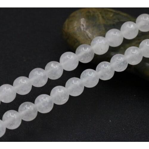 Best selling!White chalcedony loose beads 6mm round fashion jewelry 15", DIY stone suitable making design bracelet necklace