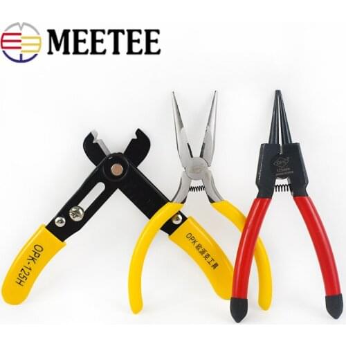 Meetee Bags Open Close Chain Buckles Removal Repair Tool Installation Cutter Pliers DIY Hand Leather Crafts Tools Accessories