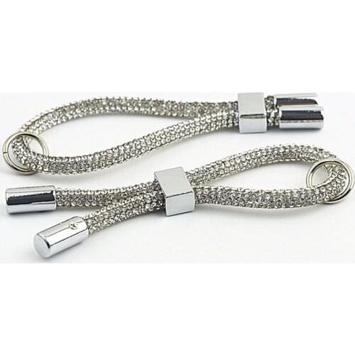 1pcs Metal Handle Buckle Fashion Rhinestone Chain Clasp for Leather Craft Women Bag Handbag Shoulder Bag Purse DIY Hardware