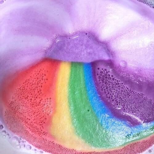 Cute Skin Care Cloud Rainbow Bath Salt Moisturizing Exfoliating Cleaning Bubble Body Bomb Ball AC889