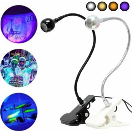 Table Lamp Power Supply Desk Lamp with Clip Holder Rechargeable USB Led Table Lamp Flexible Foldable Eye Protection Reading Book