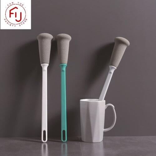 New Sponge Convenient Cleaner Long Handle Brush Glass Bottle Cups Easy to clean Kitchen Wash Kitchen Cleaning
