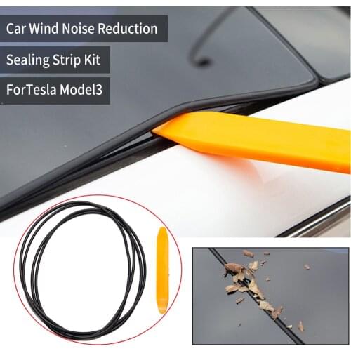 Car Sealing Strip for Tesla Model 3 2021 Wind Noise Reduction Kit Quiet Three Skylight Glass Seal Kit Strips Car Accessories
