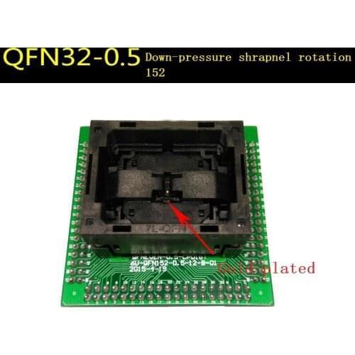 New QFN32-0.5 Chip Testing Base Pressure Slap Transfer 152 Burning Programming Base pin pitch 0.5mm