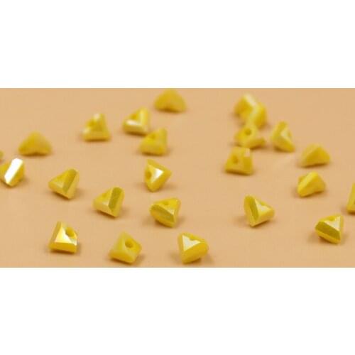 Wholesale 6mm 100pcs Triangle Austria Crystal Beads For Jewelry Making DIY Handmade Bracelet
