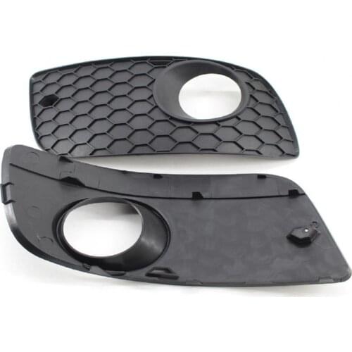 Front Bumper Grill Anti-scratch Replacement Black L/R Fog Light Grille 1K0853665S 1K0853666P Perfect Match for Golf 5-GTI 05-09