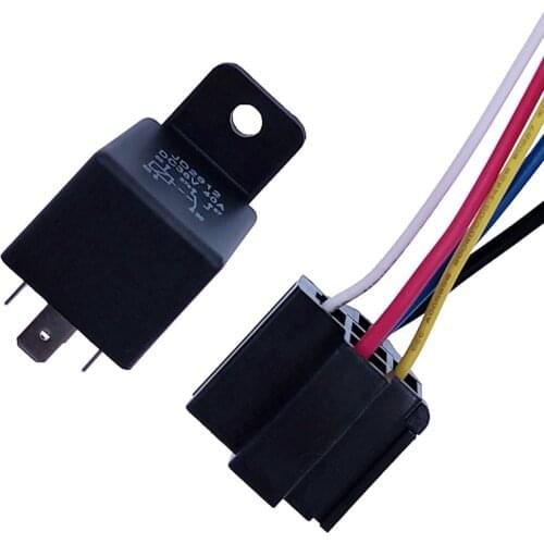 JD2912 relay 12 24 36 48 72V with socket plug car relay 4pin 5Pin with Relay Socket Coil Automobile Control Device Relay JD2912