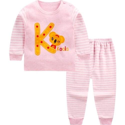 Cartoon Cute Baby Kids Pajamas Cotton Largo Johns 2T 3T 4T 5T 6T 7T Children Pajama for Boy Girl Sleepwear Clothing Set