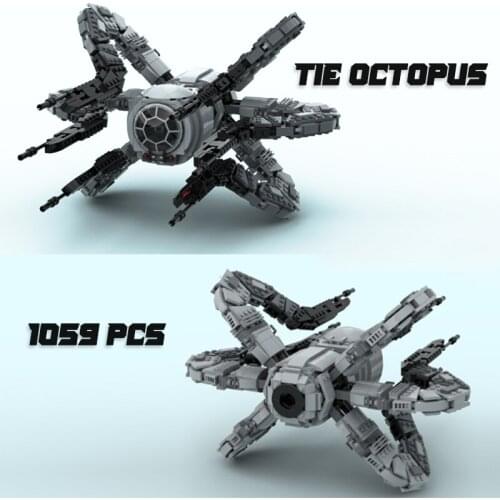TIE Fighter Octopus Custom Movie NEW Star Plan MOC Building Blocks Space Wars Bricks DIY Toys Creators Model Xmas Gifts