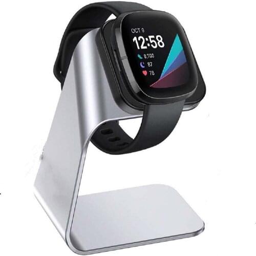 For Fitbit Versa 3 Sense Health Smartwatch Magnetic Charger Stand Holder Aluminum Alloy Type C Charging Dock Station Base Cradle