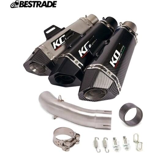 Motorcycle Exhaust Muffler Pipe Silencer Escape 51mm Middle Link Tube Modified For Duke 250 390 RC390 Duke 250ADV 390ADV 2021