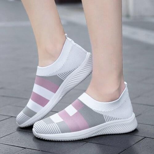 Womens Sneakers Breathable Casual Shoes Comfy Sneakers Women Mixed Colors Summer Sock Shoes Femme Big Size Zapatos Mujer