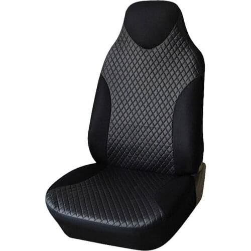 1PC Car Front Seat Cover PU imitated leather Car Interior Accessories Fit Front Seat Elastic Simple Black
