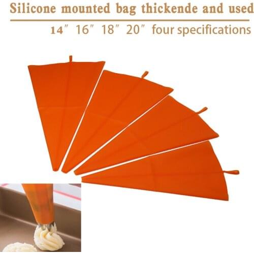 14 "16" 18 "20" silicone pastry mounted bag thickened leakproof repeatedly using cookie mounted cream cake baking tool