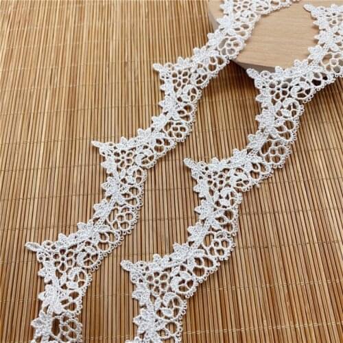 15Yards Black White Polyester Barcode Lace Wave Trimis Garment Accessories Skirt Cuff Accessories Home Soft Decoration 3.7cm