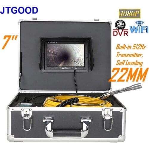 22MM Auto Self Leveling Built-in 512Hz Transmitter DVR WiFi Support ISO Android 22MM HD1080P Camera Pipe Inspection Camera Kit
