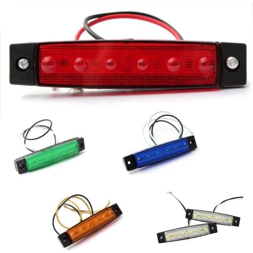 24V 6 SMD LED car light truck trailer side marker lamp White Light