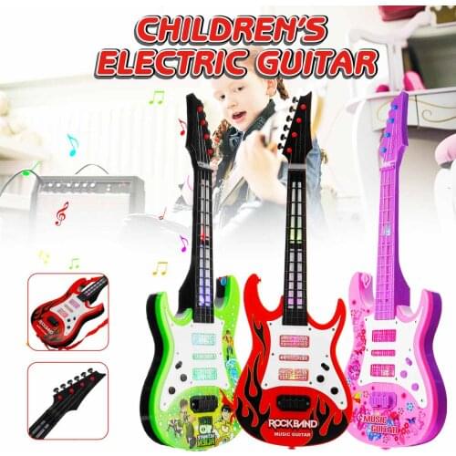 4 Strings Music Electric Guitar Kids Musical Instruments Educational Toys For Children Juguetes As New Year Gift