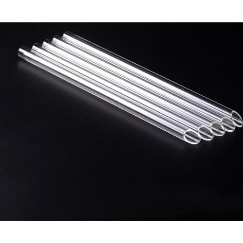 400Sets Glass Drinking Straws Reusable Drink Straws Clear Thick Straw with Clean Brush for Wedding Party