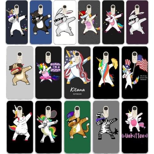 54AA Pandas Unicorn fundas Capinha Etui gift Soft Silicone Tpu Cover phone Case for Xiaomi Redmi 4A 4x Note 4 4x case