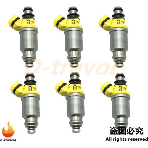 6pcs OEM 23250-74040 Fuel Injector Nozzle For 1990-1992 Toyota Celica MR2 RAV4 2.2L 23209-74040