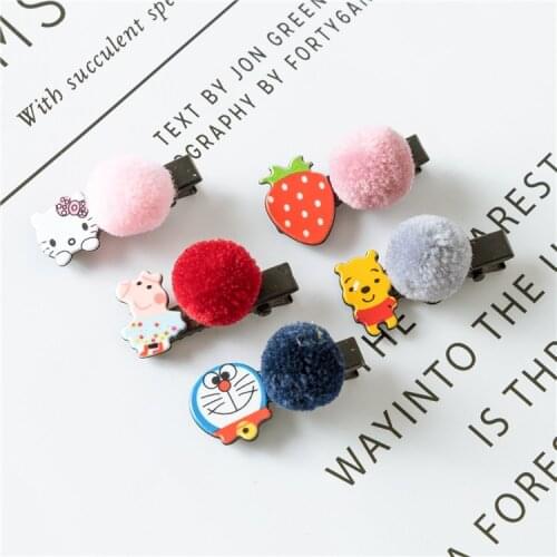 Pet Cats Grooming Accessories Clips Pet Hair Accessory Cartoon cute hair ball female baby acrylic fruit top clip