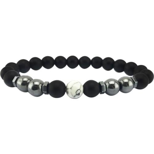 New Arrivals Lava Bead Bracelets Bangles Natural Map Stone Magnetice Hematite Beads Bracelet Men Women Yoga Jewelry