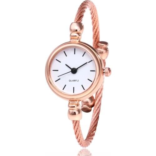 Small Gold Bangle Bracelet Luxury Watches Stainless Steel Retro Ladies Quartz Wristwatches Fashion Casual Women Dress Watch