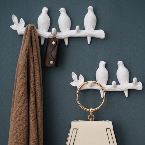 Handbag Holder Living Room Hanger Resin Bird hanger key kitchen Coat Clothes Towel Hooks Hat Home Accessories Wall Decorations